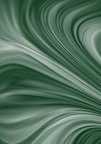 Fondo verde monocromo con rayos ondulados divergentes — Foto de Stock